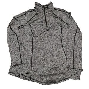 TORID SIZE 0 Performance Core Rib Long Sleeve Mock Neck Zip Pullover